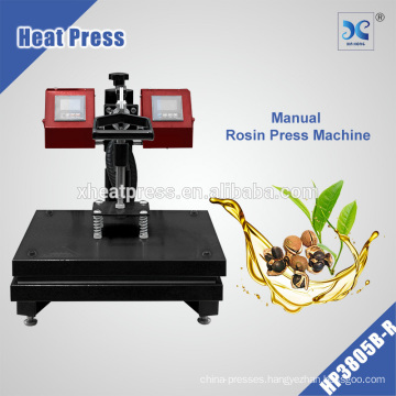 Double heater rosin press 15"x15"cm manual pneumatic heat press rosin